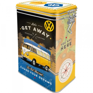 VW Bulli Bus Retro Aromadose Vorratsdose Prägedruck Van Bus Volkswagen Kaffeedose Teedose Geschenk Idee- get away