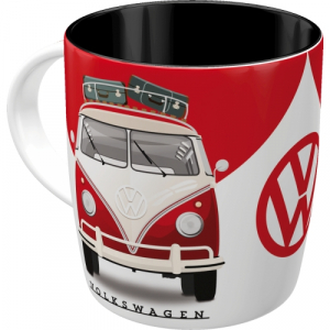 VW T1 Bulli Bus Van Keramik Tasse Kaffetasse Teetasse Becher Glas Picknickgeschirr Kaffee Tee good in shape