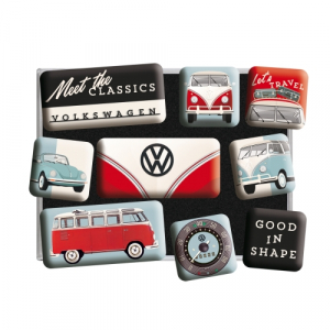 VW T1 Bulli Magnet Set Kühlschrank Bus Van Magnetset Magnettafel Geschenk Büro Ordnung Pinnwand